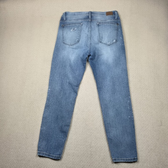 Judy‎ Blue Hayride Jeans Womens 13/31 Distressed Ripped Paint Splatter Mid Rise - Picture 3 of 11